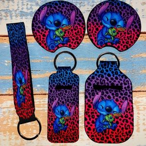 Coaster and keychain set